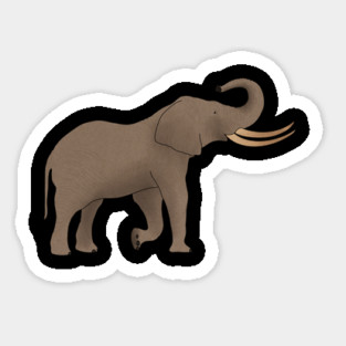 African Elephant, Safari Animal Sticker