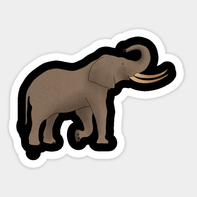 African Elephant, Safari Animal Sticker by logiamerch
