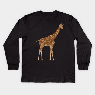 African Giraffe, Safai Animal Kids Long Sleeve T-Shirt