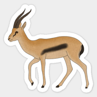 Gazelle Animal, African  Antilope Sticker