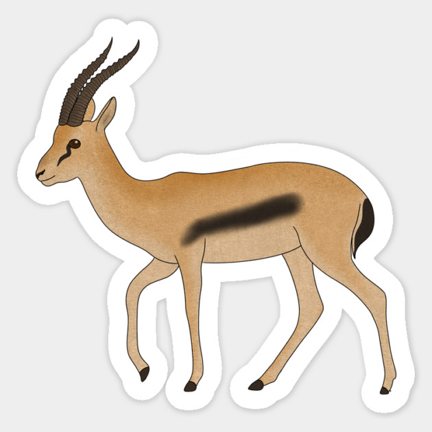 Gazelle Animal, African  Antilope Sticker by logiamerch