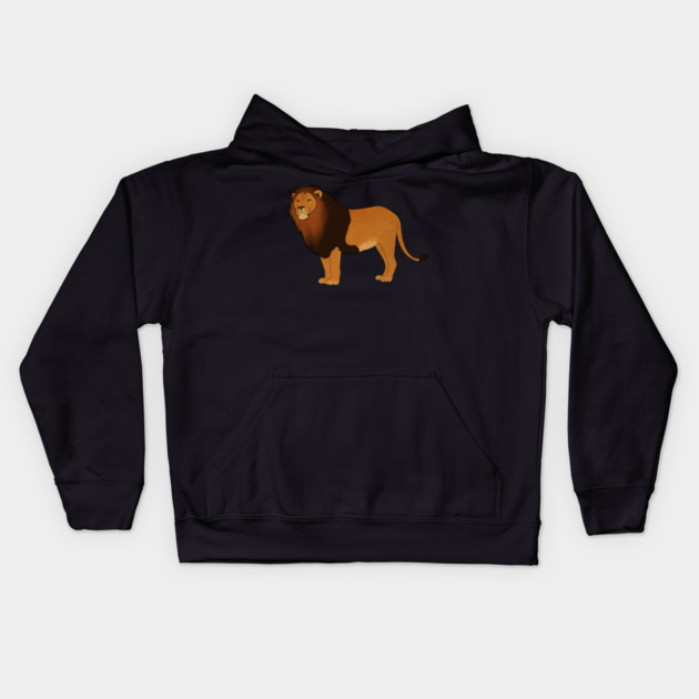 African Lion, Big Cat, Safari Animal Kids Hoodie by logiamerch