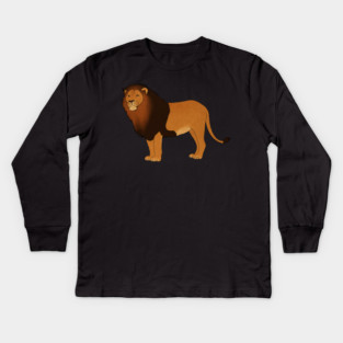African Lion, Big Cat, Safari Animal Kids Long Sleeve T-Shirt