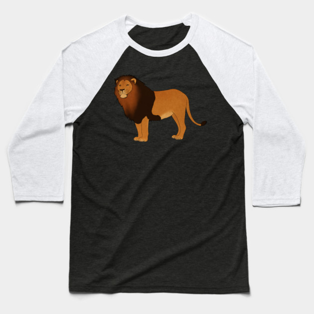 African Lion, Big Cat, Safari Animal Baseball T-Shirt by logiamerch