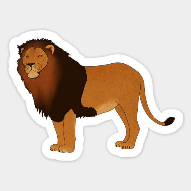 African Lion, Big Cat, Safari Animal Sticker by logiamerch