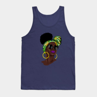 Afro African Woman Tank Top