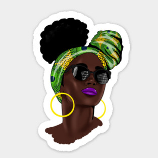 Afro African Woman Sticker