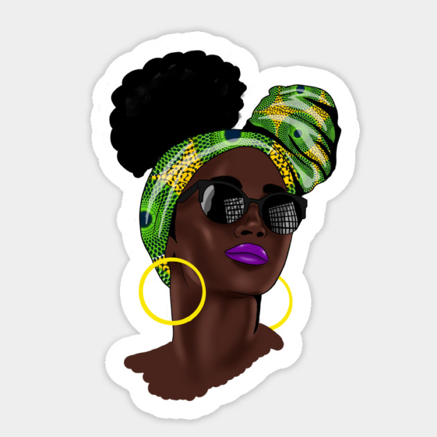 Afro African Woman Sticker by logiamerch