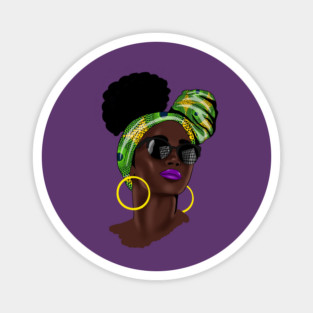 Afro African Woman Magnet