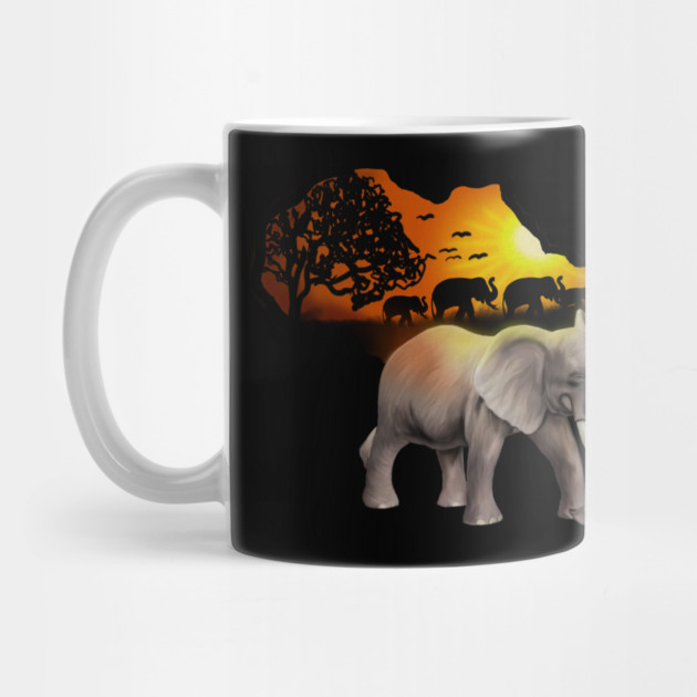 Africa Map, African Elephant, Safari by logiamerch