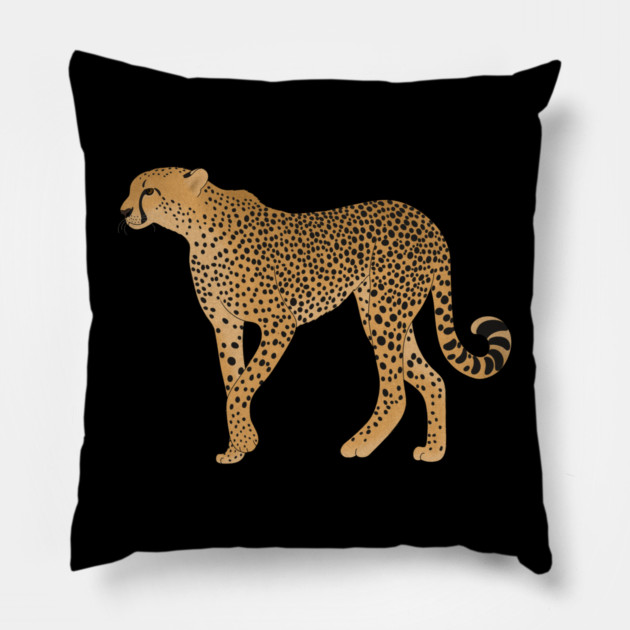 African Animal, Cheetah Cat Pillow by logiamerch
