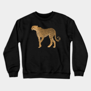 African Animal, Cheetah Cat Crewneck Sweatshirt