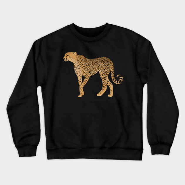 African Animal, Cheetah Cat Crewneck Sweatshirt by logiamerch