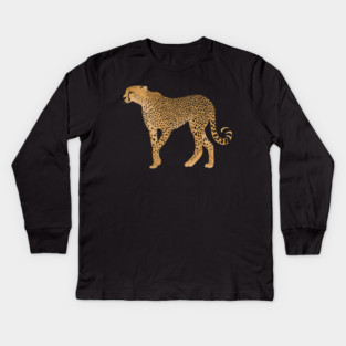 African Animal, Cheetah Cat Kids Long Sleeve T-Shirt