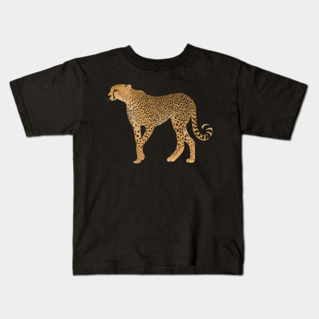 African Animal, Cheetah Cat Kids T-Shirt by logiamerch