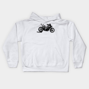 Super Duke Bike Sketch Art Kids Hoodie