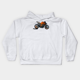 Super Duke Bike Illustration Kids Hoodie
