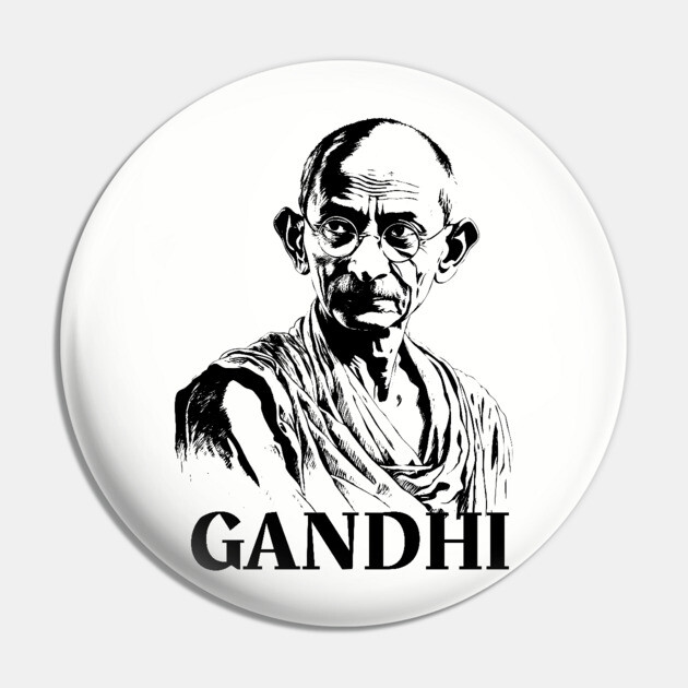 Mahatma Gandhi, Social Activist Pin by UrbanLifeApparel