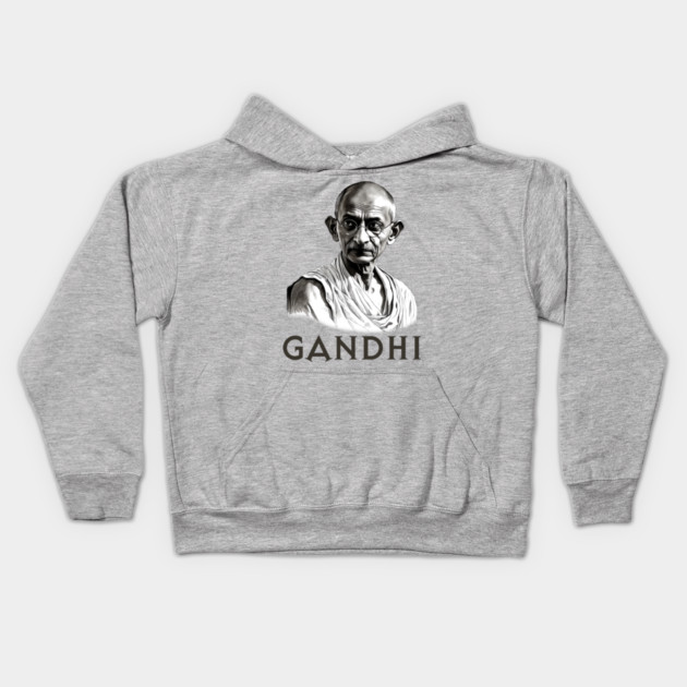 Mahatma Gandhi Kids Hoodie by UrbanLifeApparel