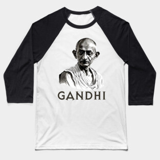 Mahatma Gandhi Baseball T-Shirt
