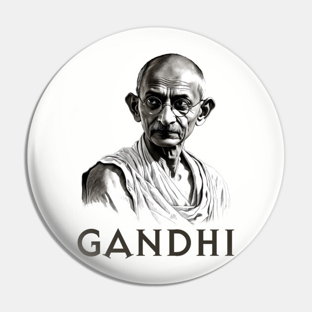 Mahatma Gandhi Pin by UrbanLifeApparel
