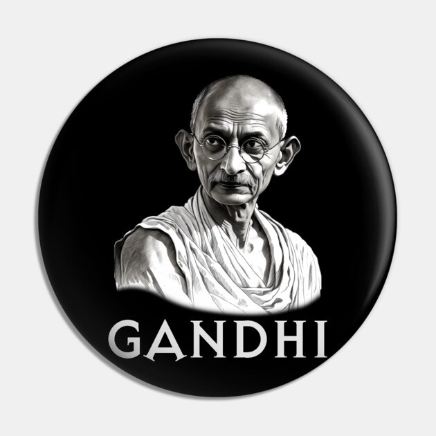 Mahatma Gandhi Pin by UrbanLifeApparel