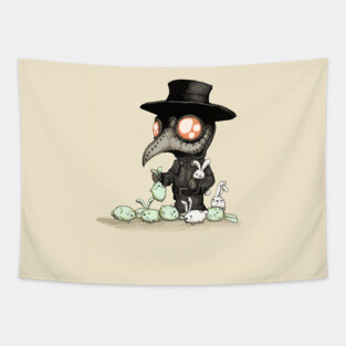 Plague Doctor Experiments Tapestry