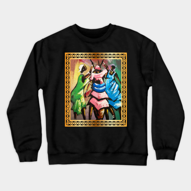 African Women, Afro African Artwork Crewneck Sweatshirt by logiamerch