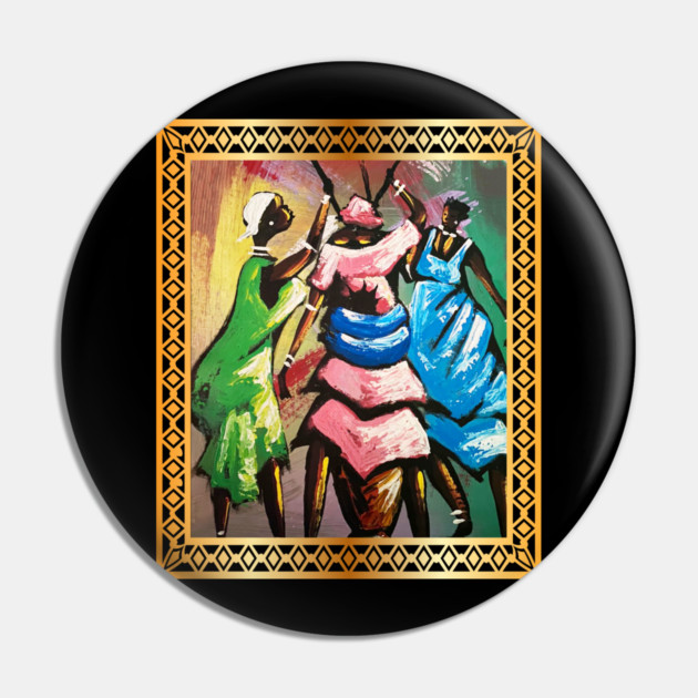 African Women, Afro African Artwork Pin by logiamerch