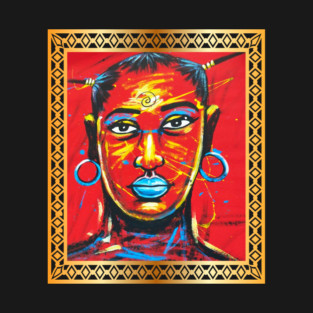 African Woman, Afro African Artwork, Black History T-Shirt