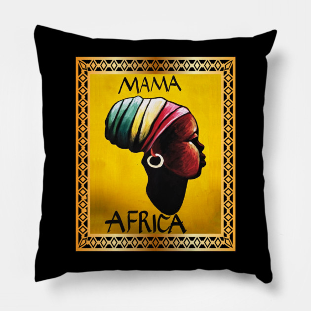Mama Africa, African Woman, Black History Pillow by logiamerch