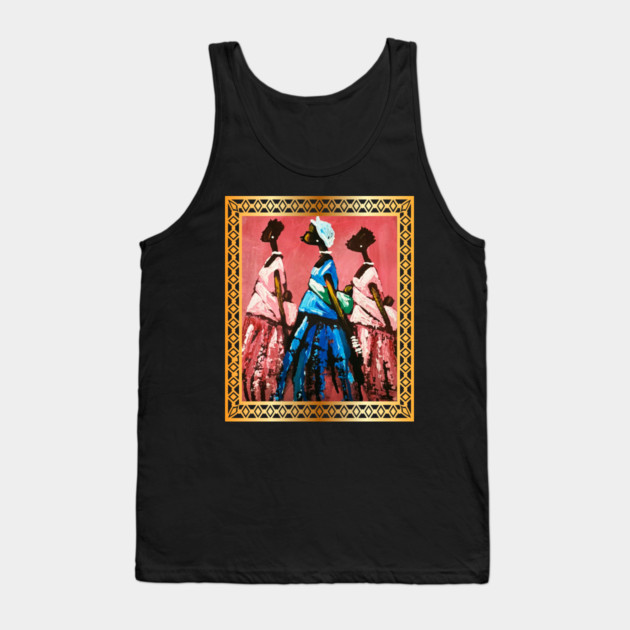 African Women Carrying Babies, African Artwork Tank Top by logiamerch