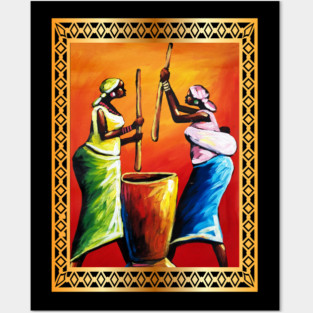 African Women Preparing Food, Black Historty Posters and Art