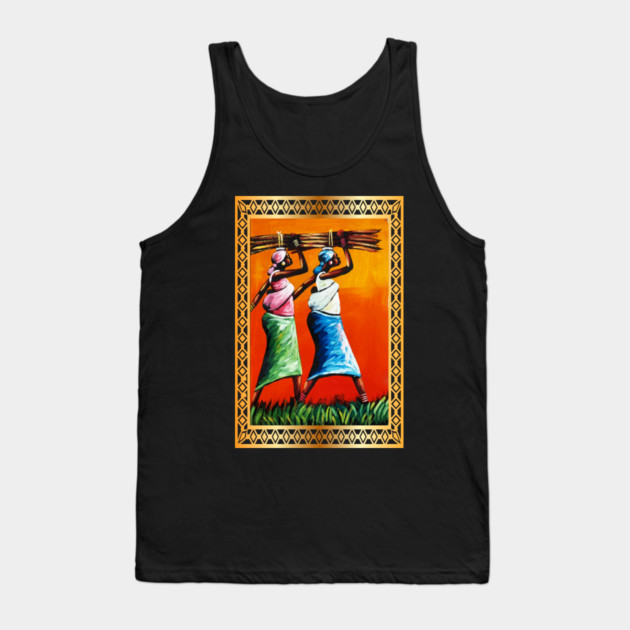 African Woman Artwork, Black History Tank Top by logiamerch