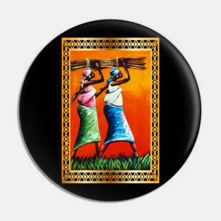 African Woman Artwork, Black History Pin