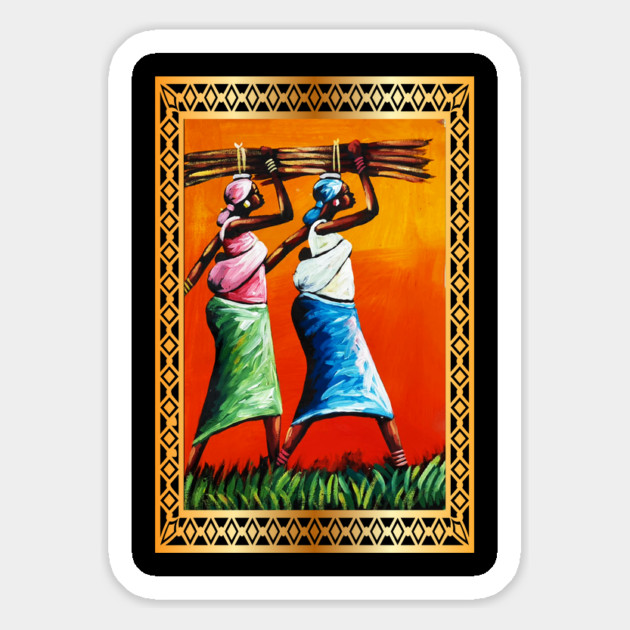 African Woman Artwork, Black History Magnet by logiamerch