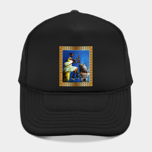 African Woman, African Mom Preparing Food, Back History Hat