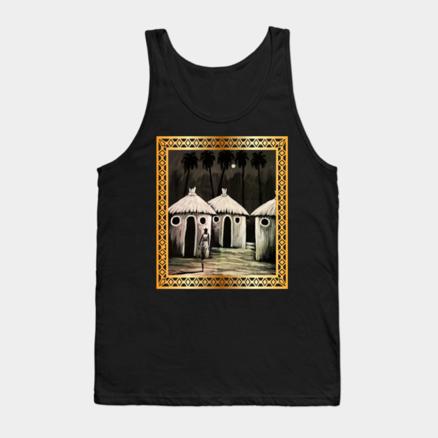 Mud Hut, African Artwork Tank Top by logiamerch