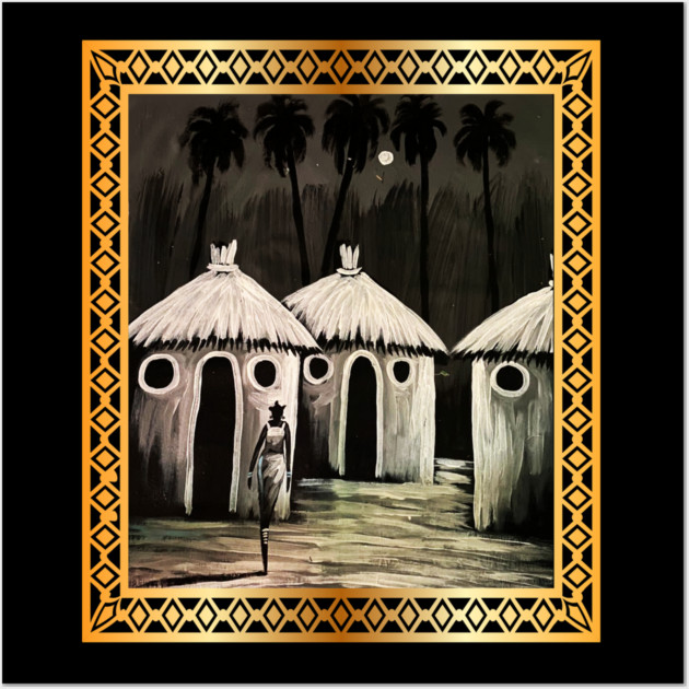 Mud Hut, African Artwork Wall Art by logiamerch