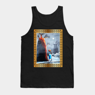 African Artwork, African Woman with Tree Tank Top