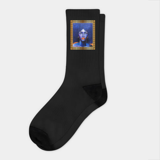 Afro African Woman, Afro Hair, African Artwork Socks by logiamerch
