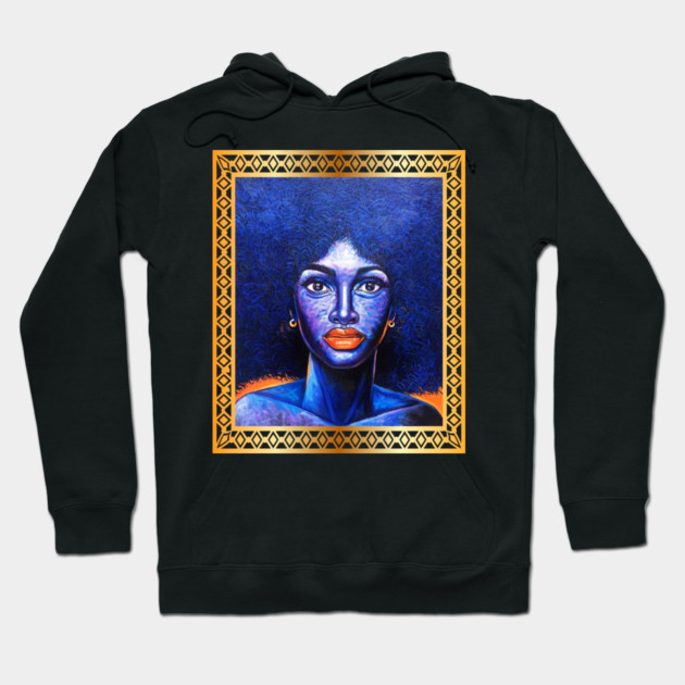Afro African Woman, Afro Hair, African Artwork Hoodie by logiamerch