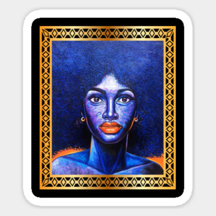 Afro African Woman, Afro Hair, African Artwork Sticker