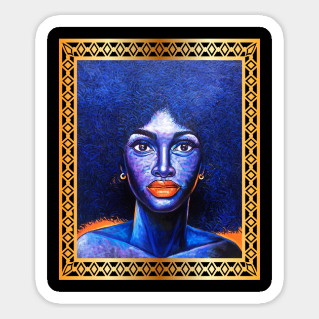 Afro African Woman, Afro Hair, African Artwork Magnet by logiamerch