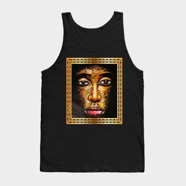 African Man, African Artwork, Black History Tank Top by logiamerch