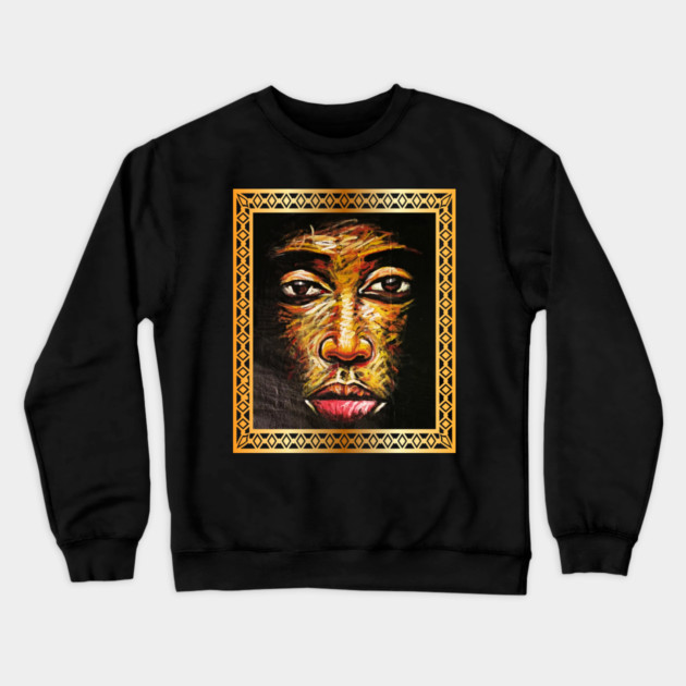 African Man, African Artwork, Black History Crewneck Sweatshirt by logiamerch