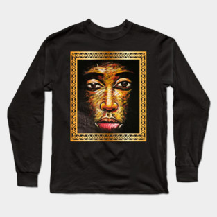 African Man, African Artwork, Black History Long Sleeve T-Shirt