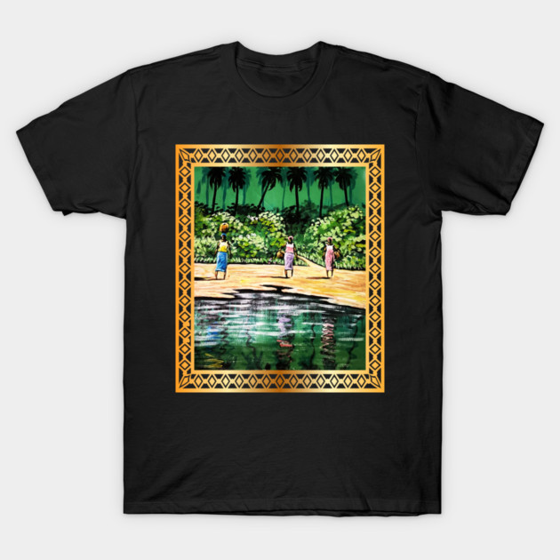 African Artwork, Forest Design T-Shirt by logiamerch