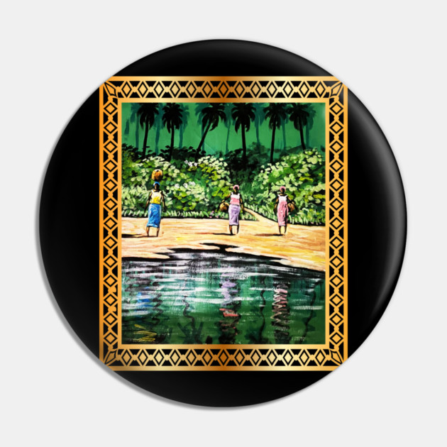 African Artwork, Forest Design Pin by logiamerch