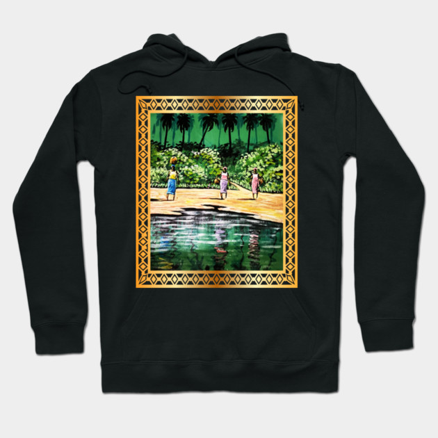 African Artwork, Forest Design Hoodie by logiamerch
